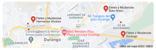 fletes y mudanzas en Canatlán Durango 24 horas