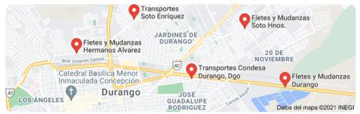 fletes y mudanzas en Durango Capital Durango 24 horas