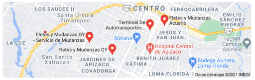 fletes y mudanzas en Apizaco Tlaxcala 24 horas