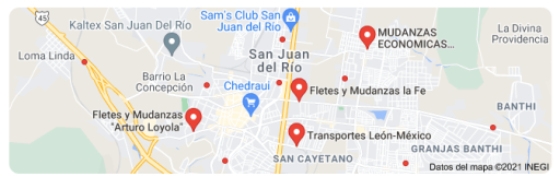 fletes y mudanzas en San Juan del Río Querétaro 24 horas